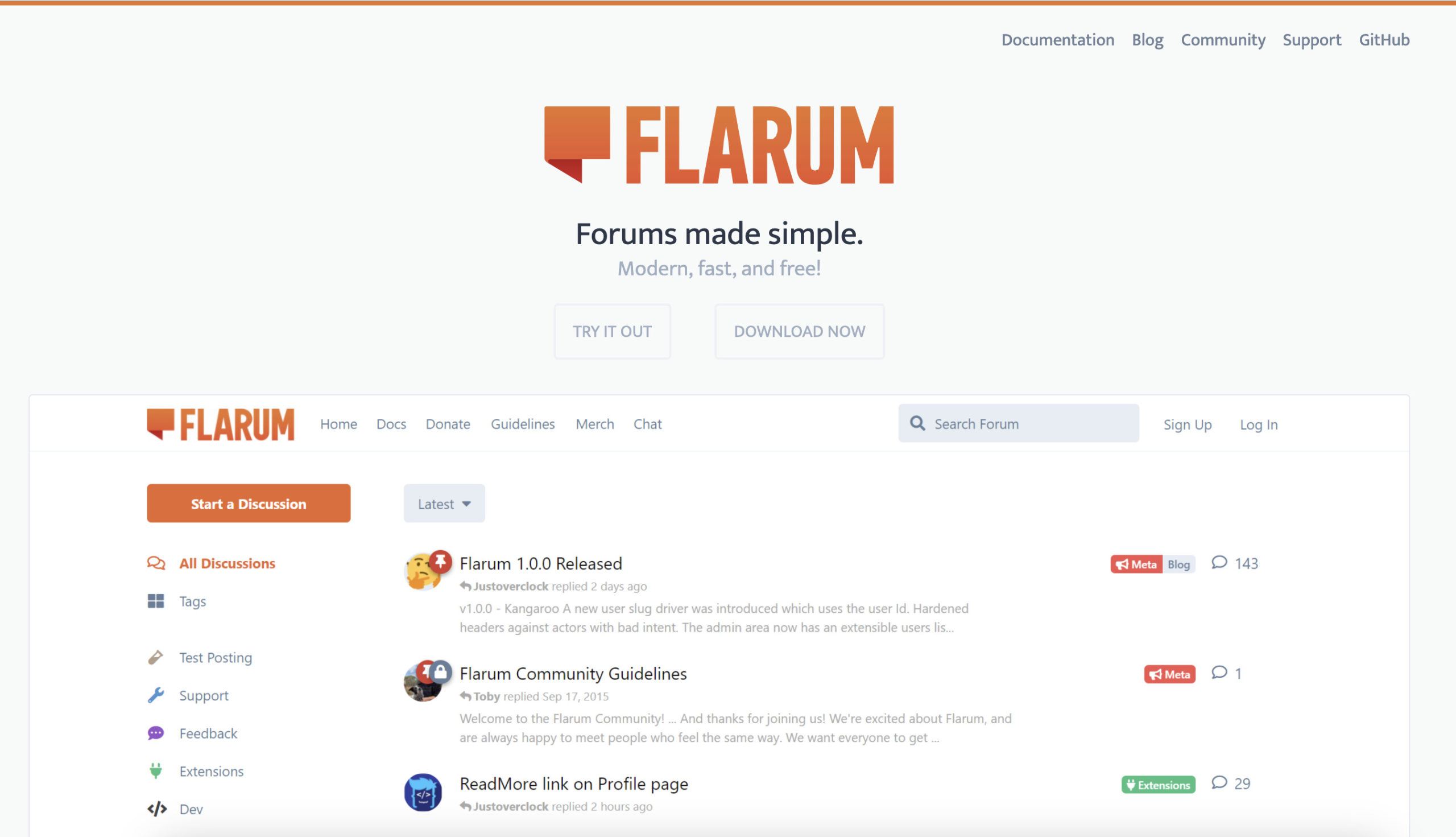 Flarum - Forums made simple. Modern, fast, and free!